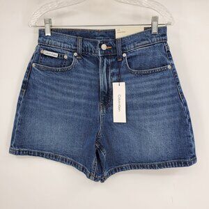 NWT Calvin Klein Jeans A Line High Rise 5.5" Inseam Denim Jean Shorts Size 28